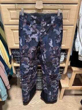 Patagonia H2No Snow Pants in Blue Camo — Size XS